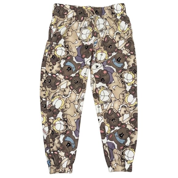 Nickelodeon Garfield Print Jogger Pants XL Elastic Drawstring Waist Mens Womens - Picture 1 of 6